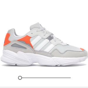 Adidas Yung-96 White Orange Sneakers